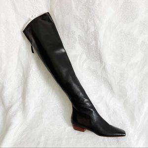 The Row Slouch Boot Flat size 37.5 black leather